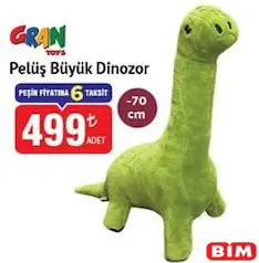 GRAN TOYS PELUŞ BÜYÜK DİNAZOR 70 CM fiyat ve kampanya bilgisi